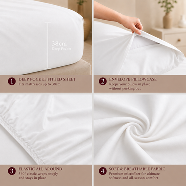 Cooling Bamboo Rayon Sheet Set – White