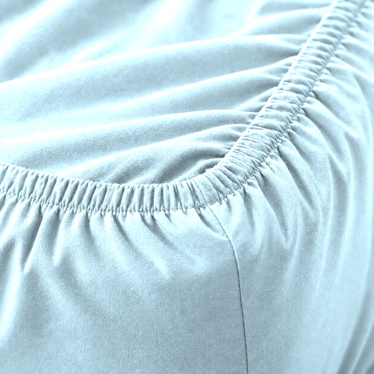 Deep Pocket Microfiber Fitted Sheet, Sky Blue