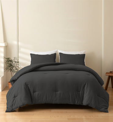Solid Color Quilt and Pillowcase 3-Piece Set