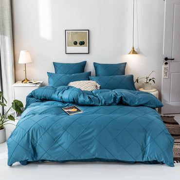 Fashion Diamond Pattern Duvet Cover and Pillowcase Set - 3 Pieces - Calm Cloud Bedding