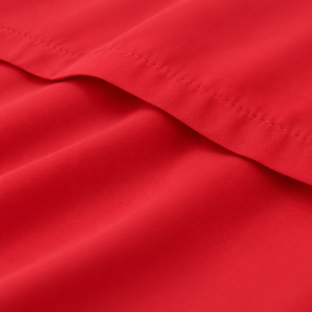 Ultra-Soft Microfiber Flat Sheet, Cherry Red — detail