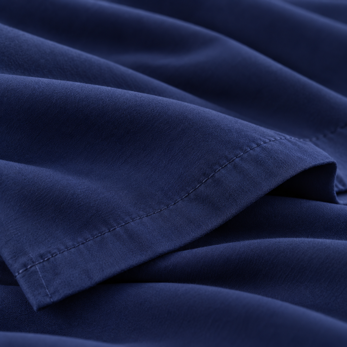 Soft-Touch Microfiber Sheet Set, Navy Blue — detail