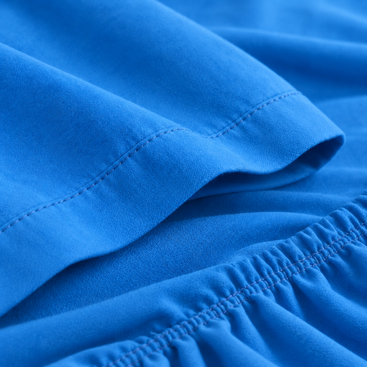 Deep Pocket Microfiber Sheet Set, Azure Blue — detail