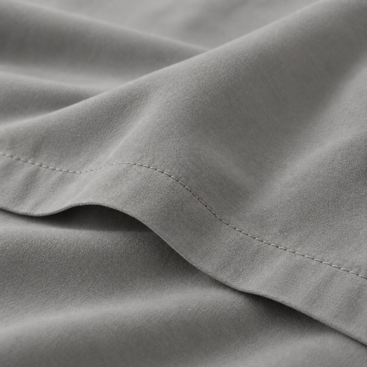 Ultra-Soft Microfiber Flat Sheet, Smoke Grey — detail