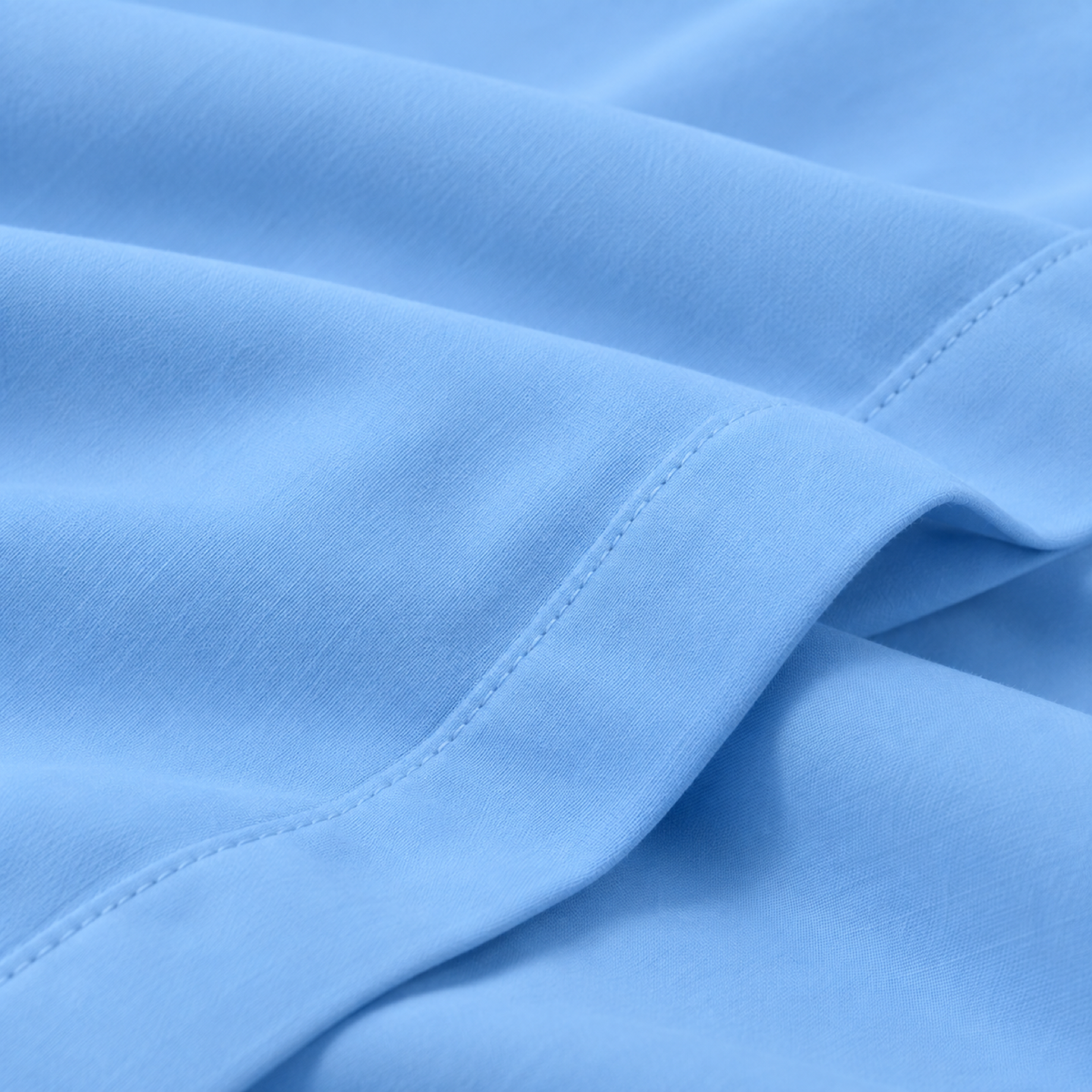 Ultra-Soft Microfiber Flat Sheet, Cornflower Blue — detail