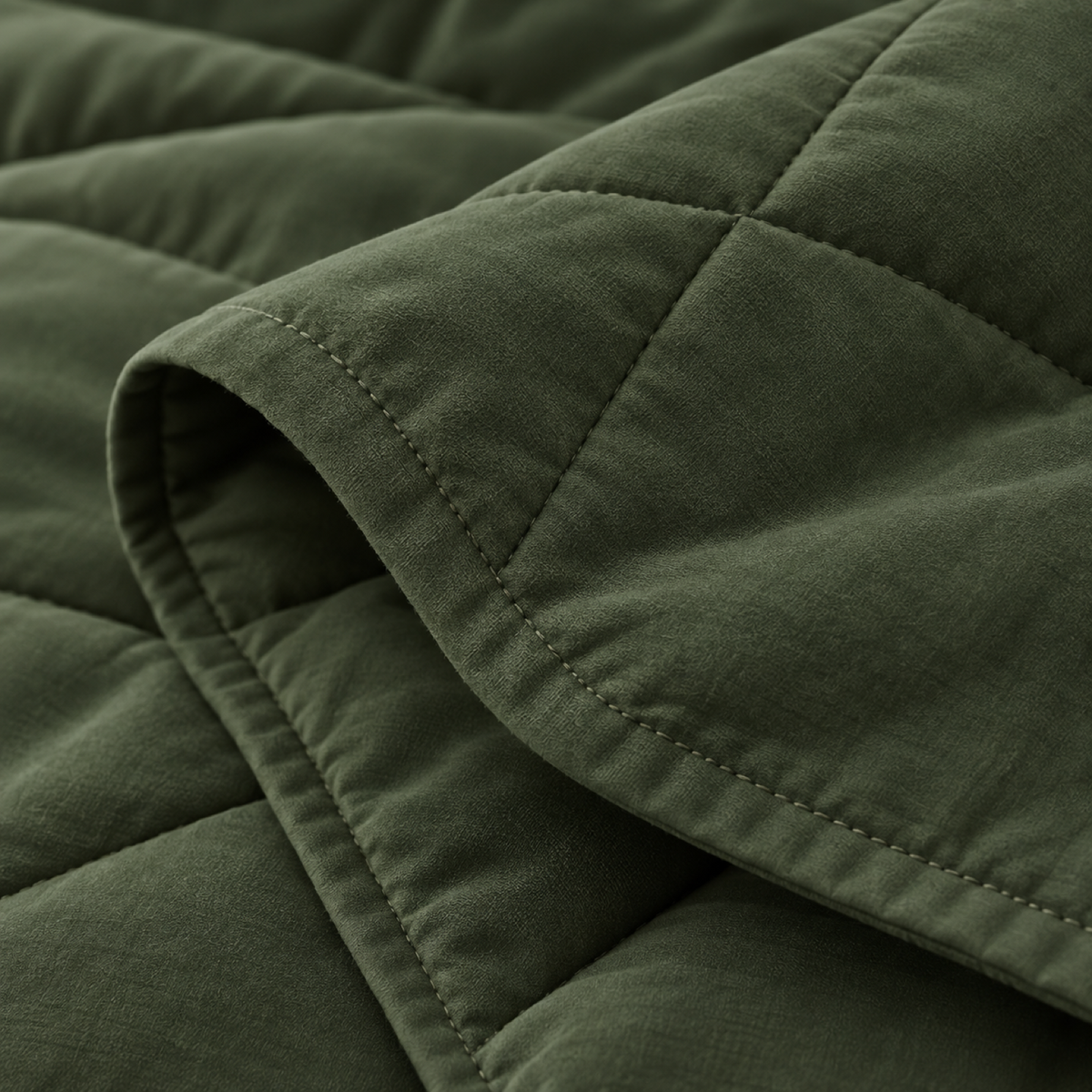 Microfiber Comforter Set with Sheets, Olive Green — detail