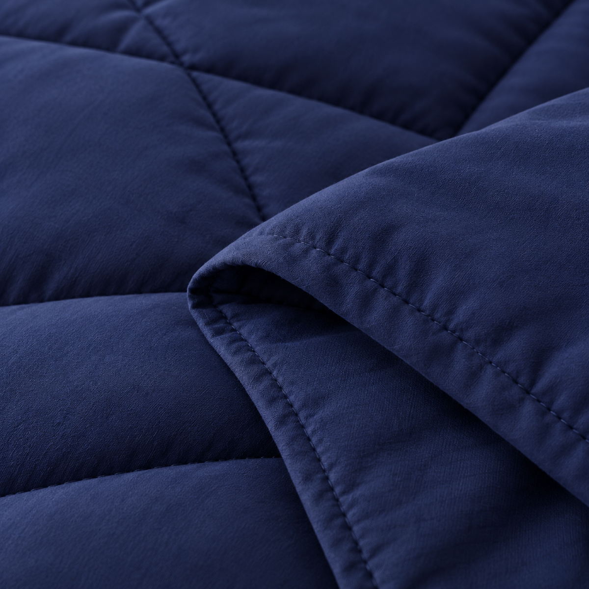 Microfiber Comforter Set with Sheets, Navy Blue — detail