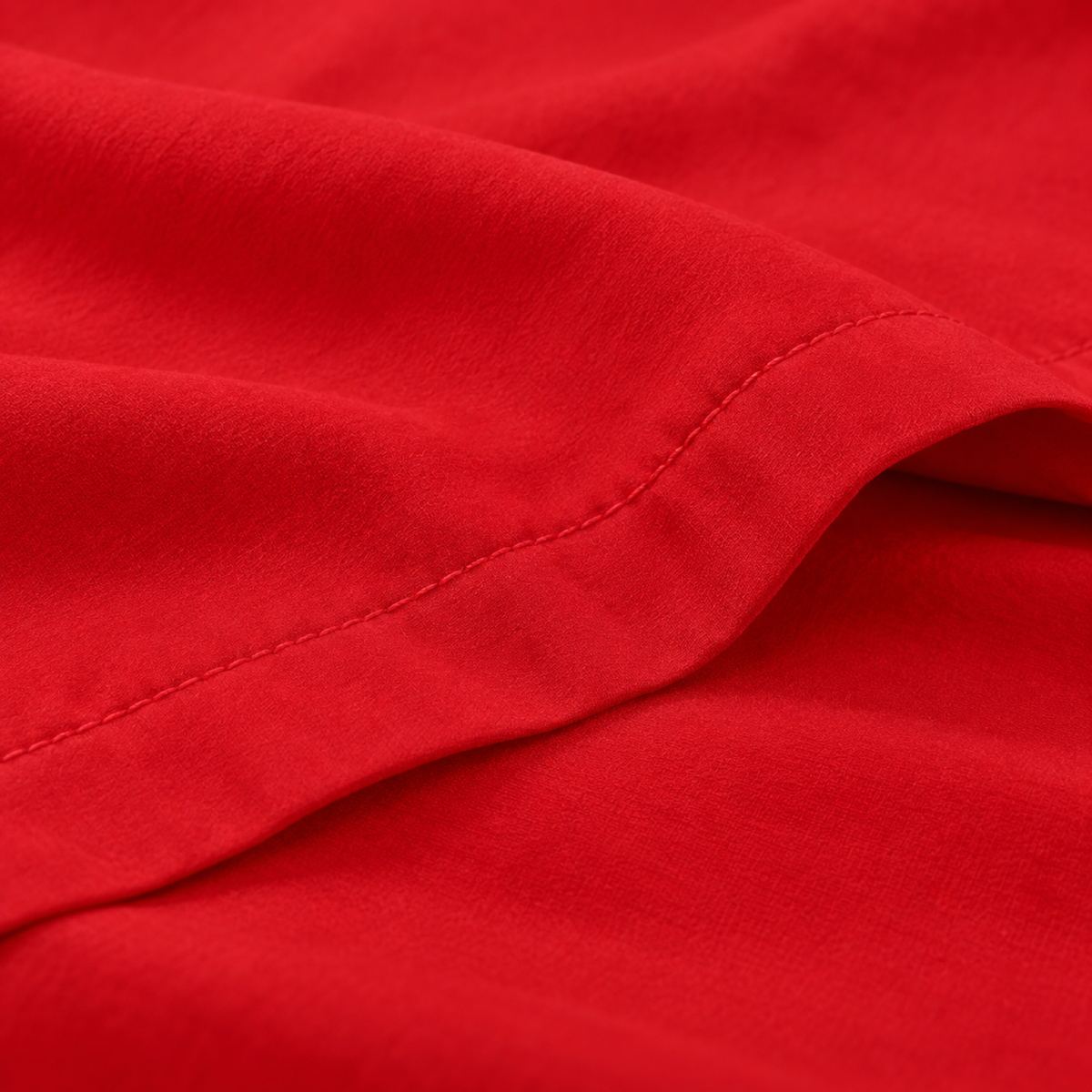 Ultra-Soft Microfiber Flat Sheet, Red — detail