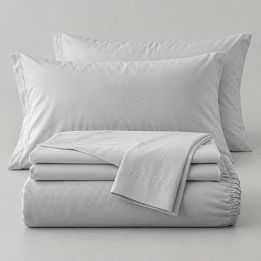Deep Pocket Microfiber Sheet Set, Silver Grey — main