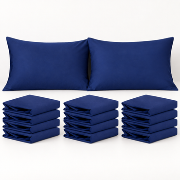 12-Pack Microfiber Pillowcases, Navy Blue — main