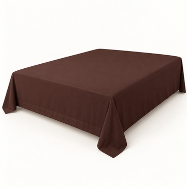 Ultra-Soft Microfiber Flat Sheet, Chocolate Brown — main