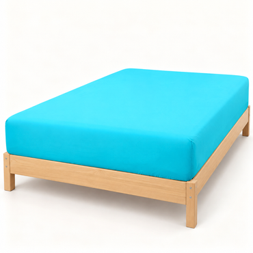 Deep Pocket Microfiber Fitted Sheet, Turquoise — main