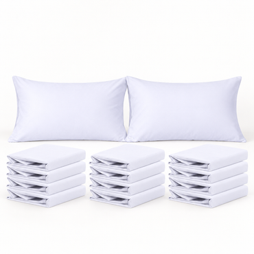 12-Pack Microfiber Pillowcases, White — main