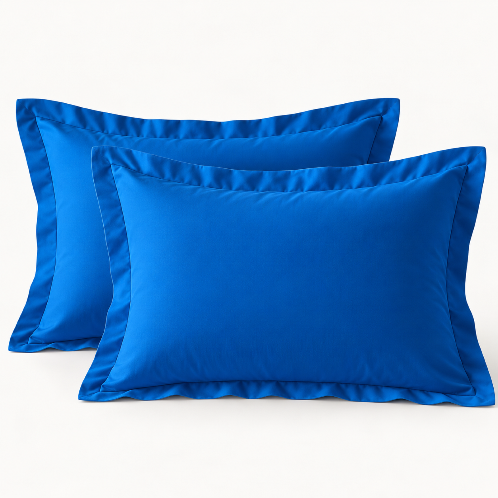 Brushed Microfiber Pillow Shams, Set of 2 — Royal Blue