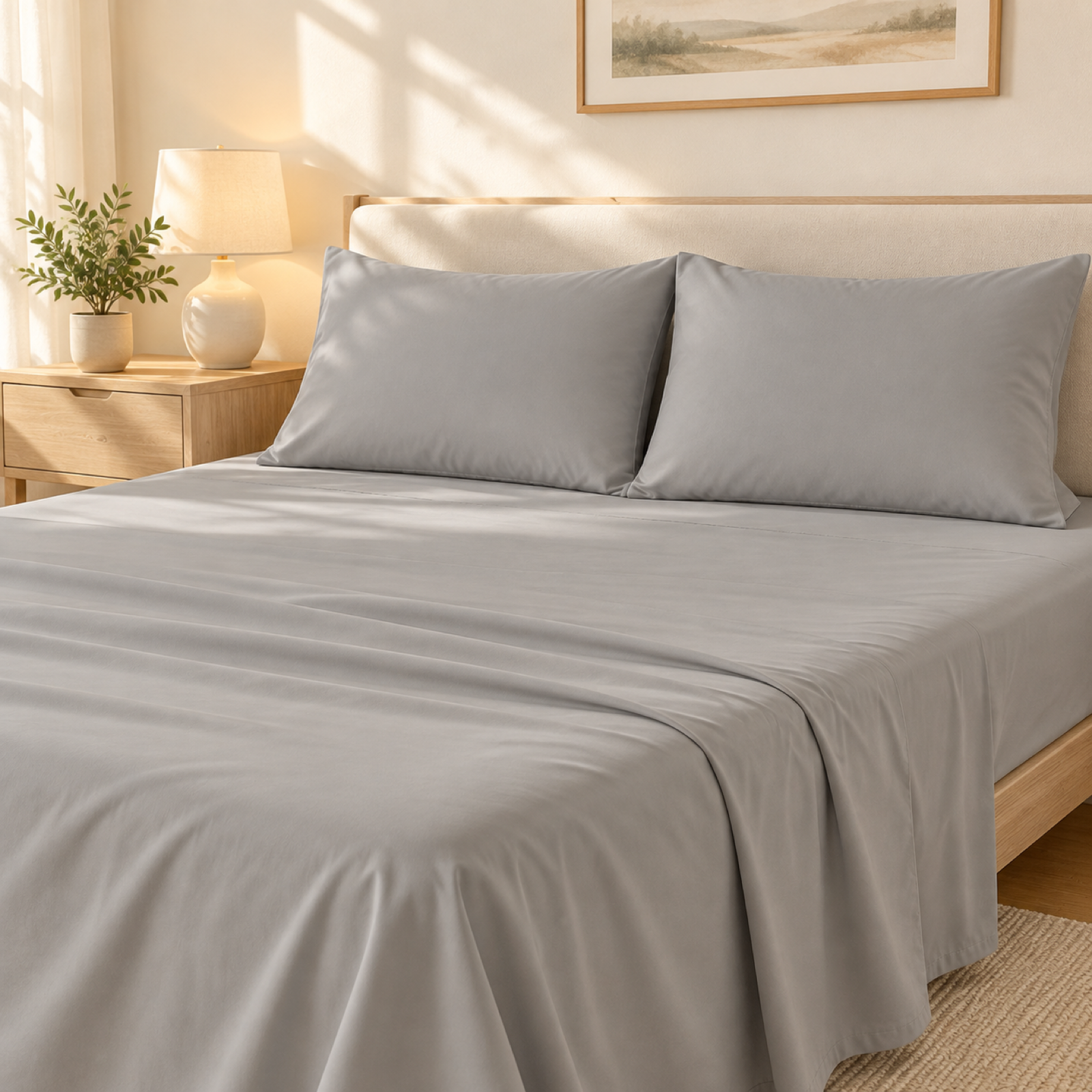 12-Pack Microfiber Pillowcases, Smoke Grey — scene
