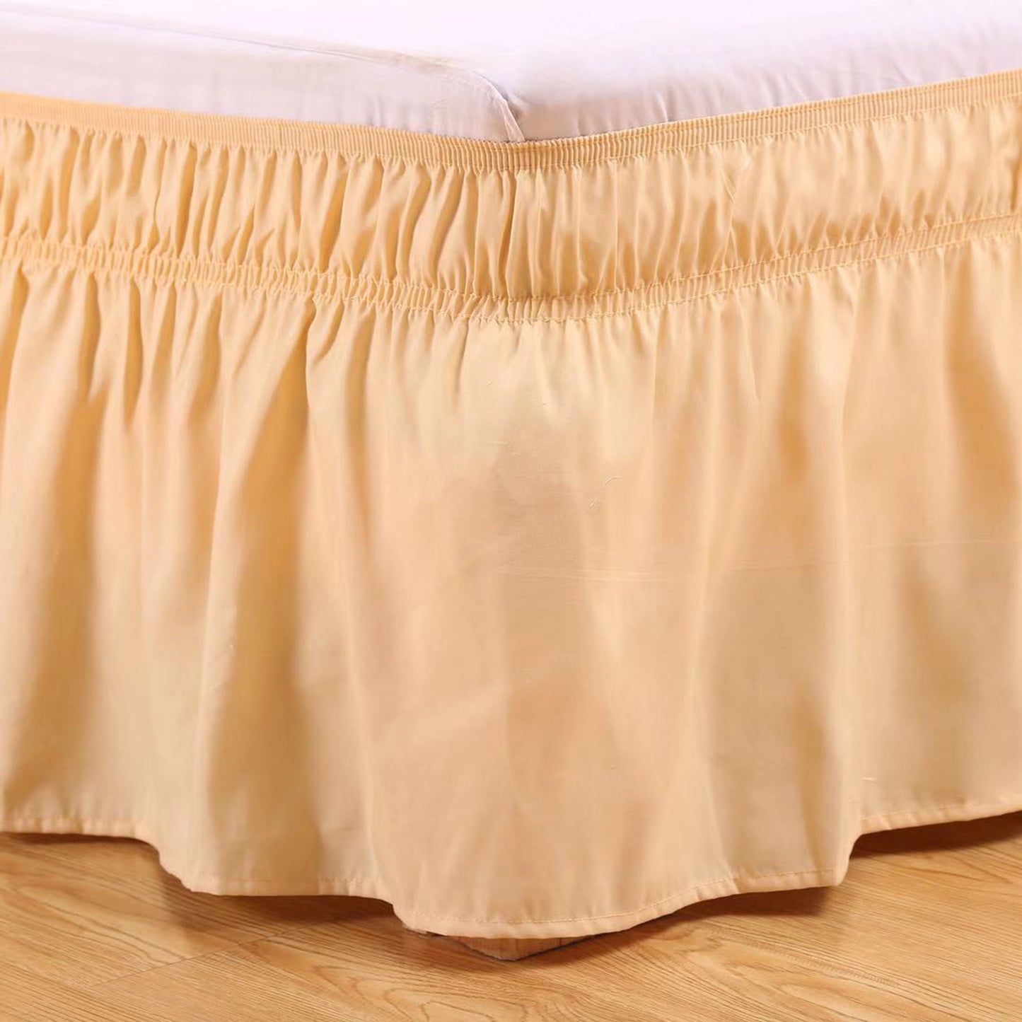 Elastic Ruffles Bed Skirt - Calm Cloud Bedding