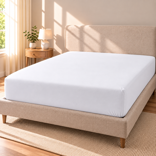 Deep Pocket Microfiber Fitted Sheet, White