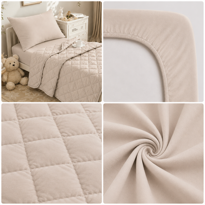4-Piece Toddler Bedding Set – Light Khaki