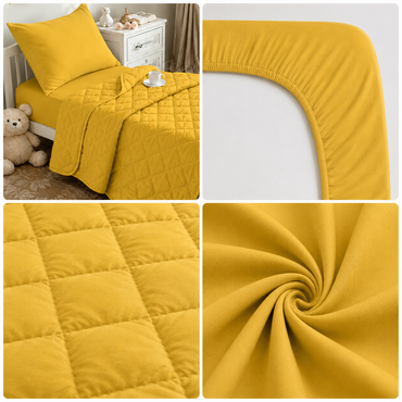 4-Piece Toddler Bedding Set – Yellow