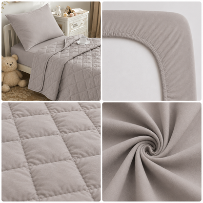 4-Piece Toddler Bedding Set – Smoky Gray
