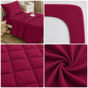4-Piece Toddler Bedding Set – Red