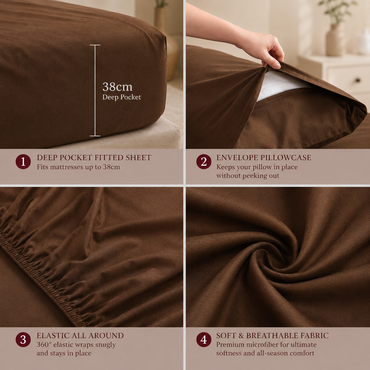 Cooling Bamboo Rayon Sheet Set – Coffee