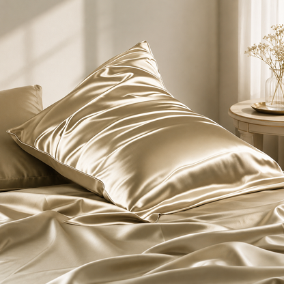 Mulberry Silk Pillowcase with Zipper – Champagne (1 Pack)