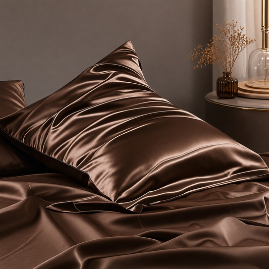 Mulberry Silk Pillowcase with Zipper – Chocolate Brown (1 Pack)