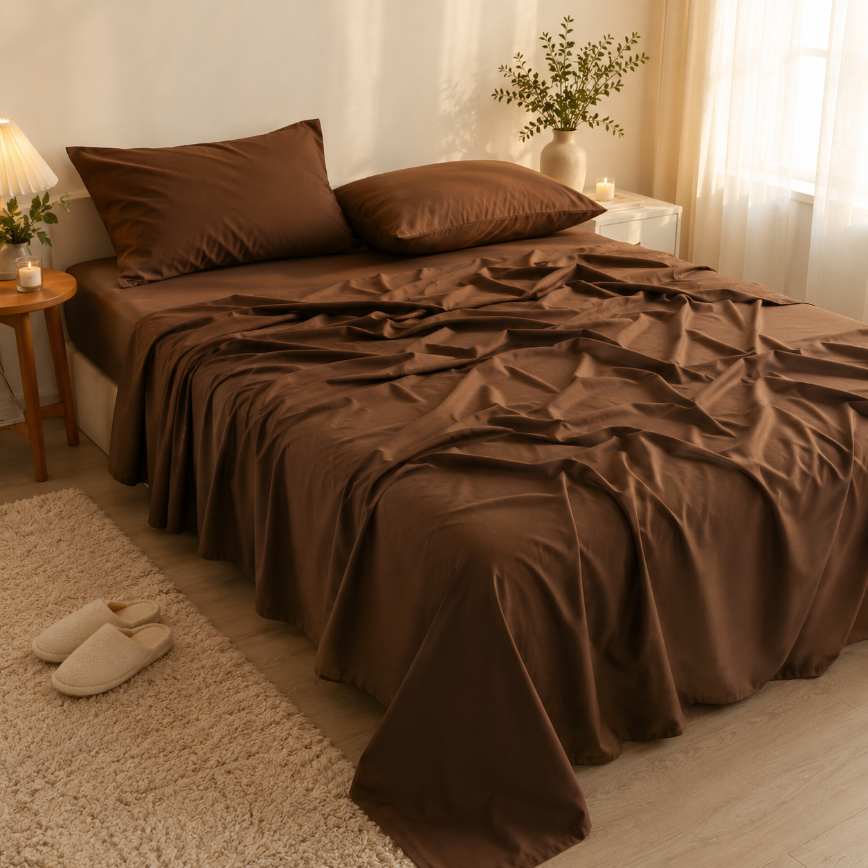 Cooling Bamboo Rayon Sheet Set – Coffee