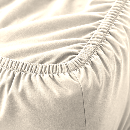 Deep Pocket Microfiber Fitted Sheet, Ivory