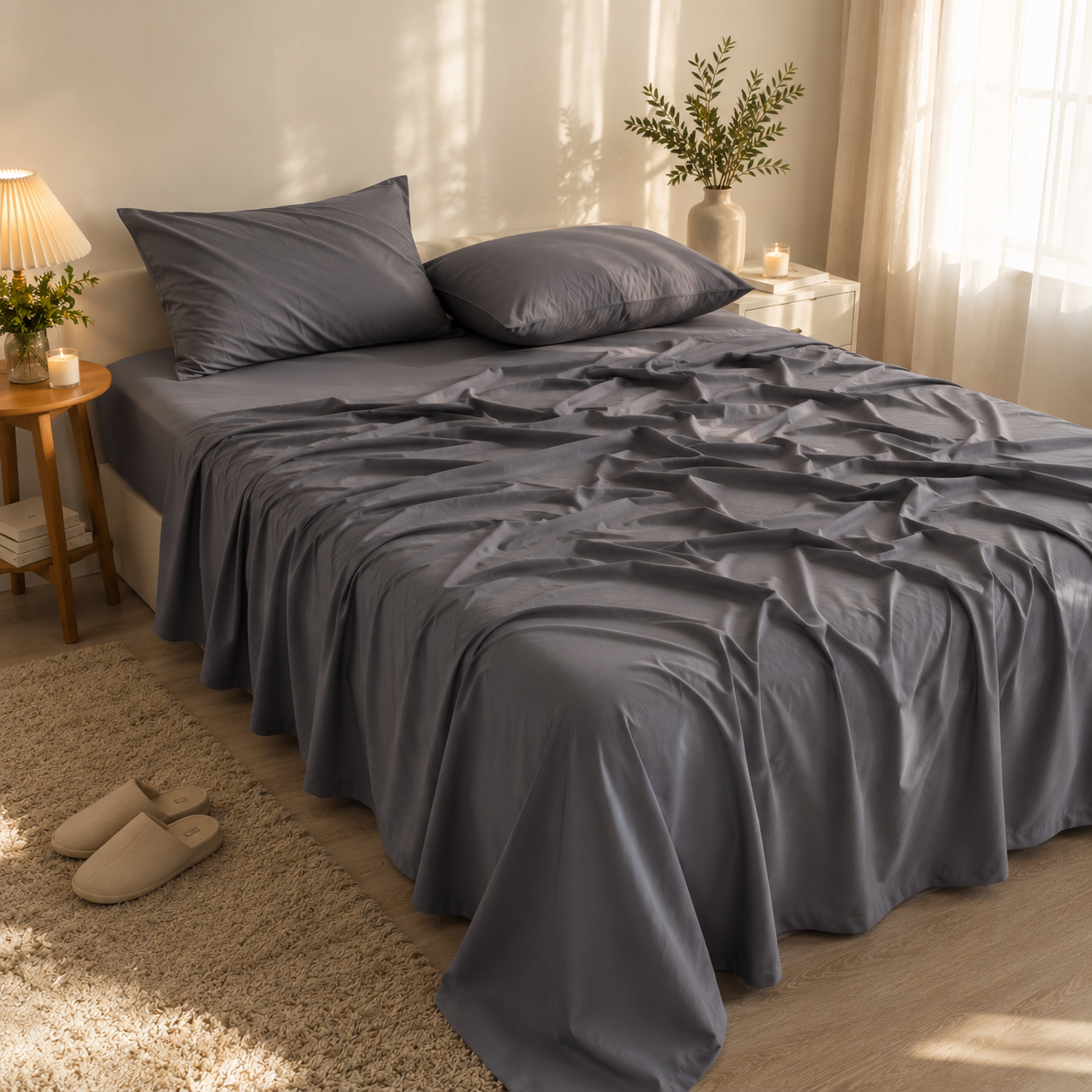 Cooling Bamboo Rayon Sheet Set – Gray