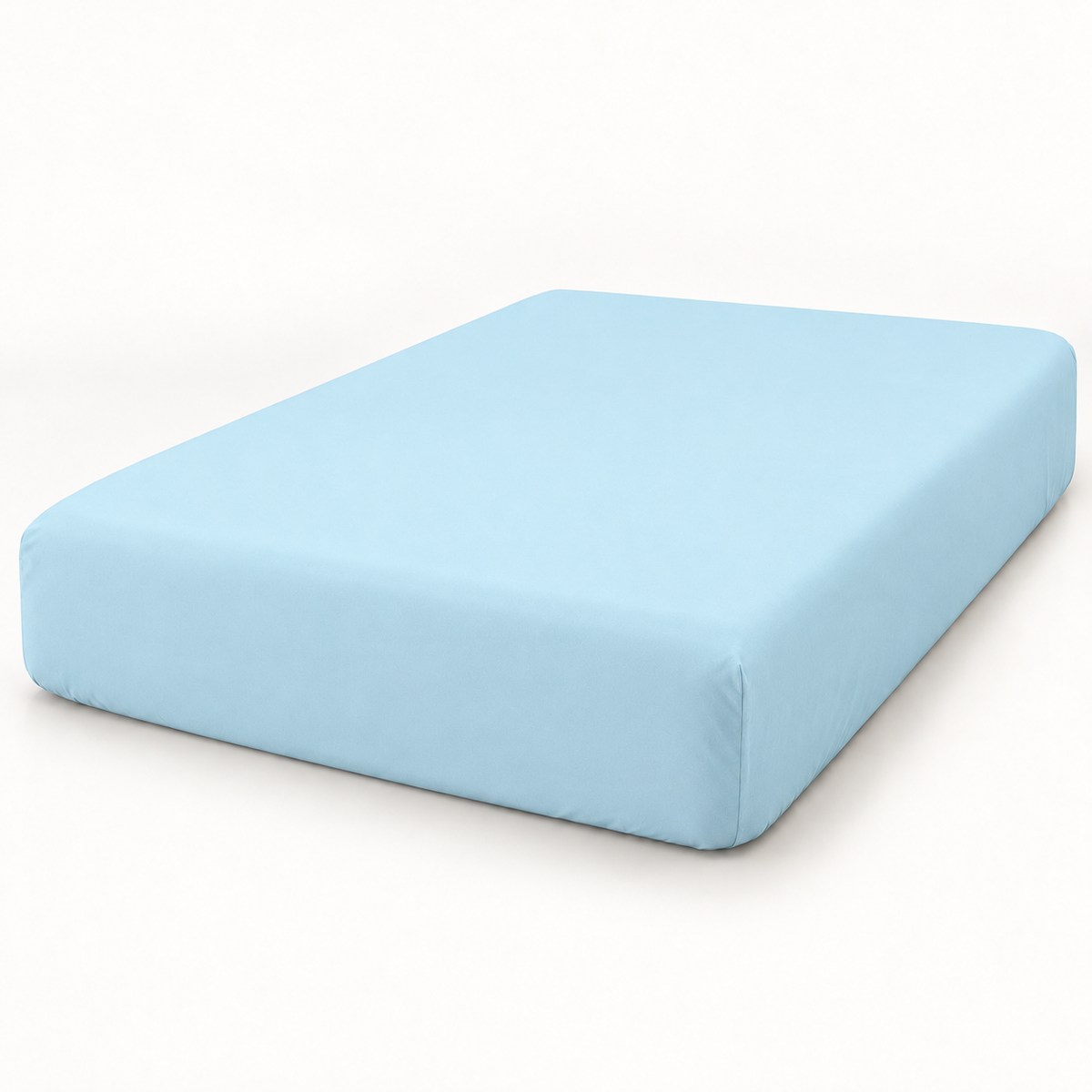 Deep Pocket Microfiber Fitted Sheet, Sky Blue