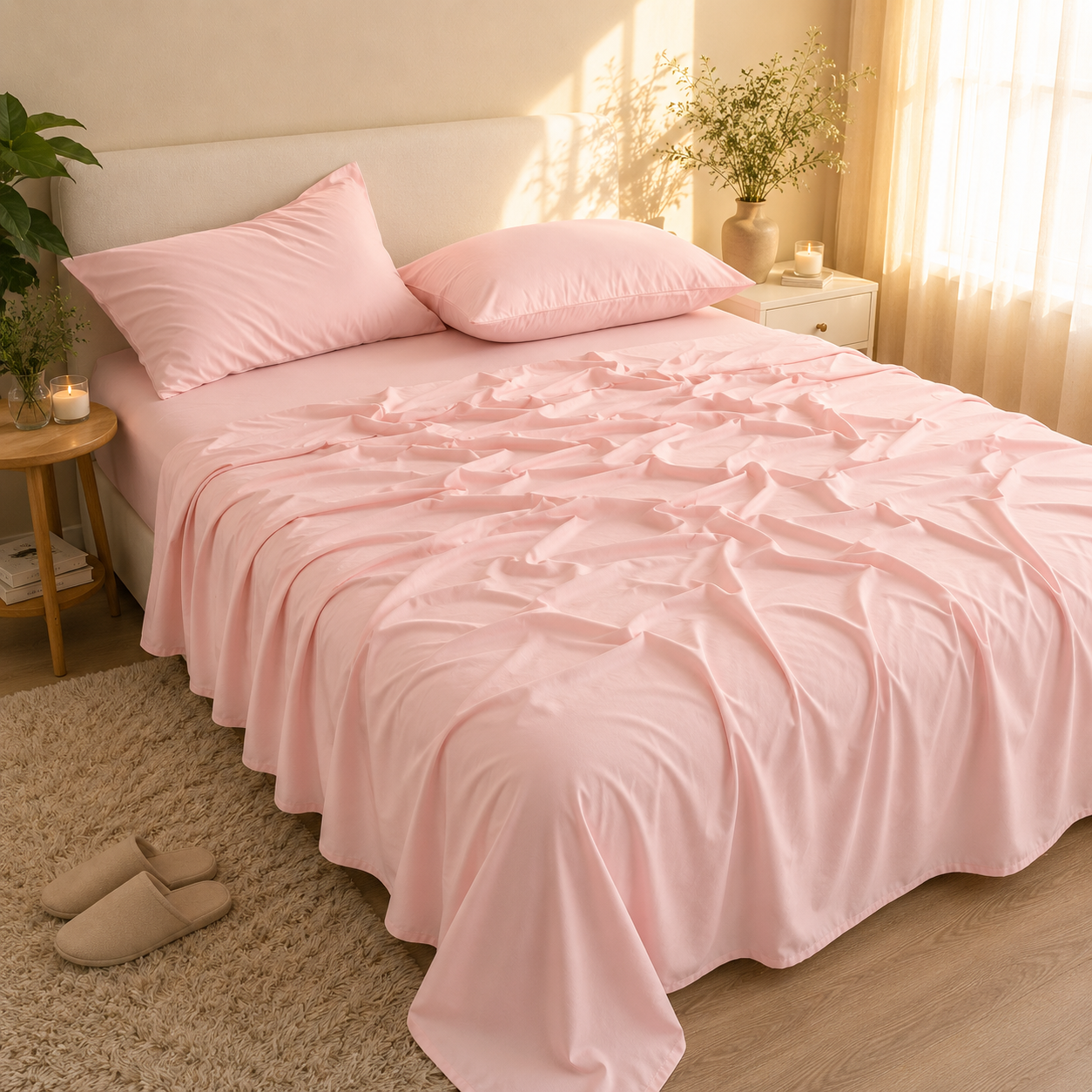 Cooling Bamboo Rayon Sheet Set – Pink