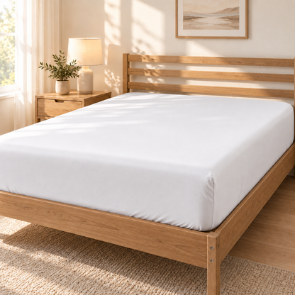 Deep Pocket Microfiber Fitted Sheet, White