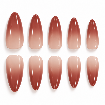 Pink Gradient Press-On Nails – Luxury Style, 10pcs – set