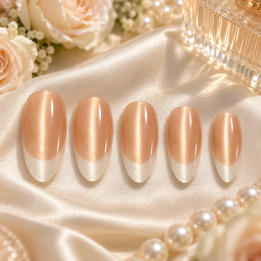 Ombre French Tip Press-On Nails – 10pcs – flatlay