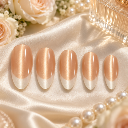 Ombre French Tip Press-On Nails – 10pcs – flatlay