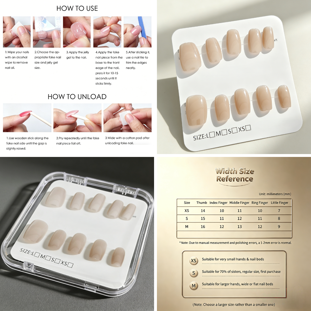 Blush Milk Tea Cat Eye Press-On Nails – 10pcs