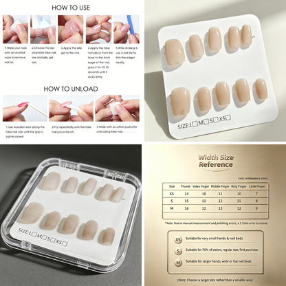 Blush Milk Tea Cat Eye Press-On Nails – 10pcs