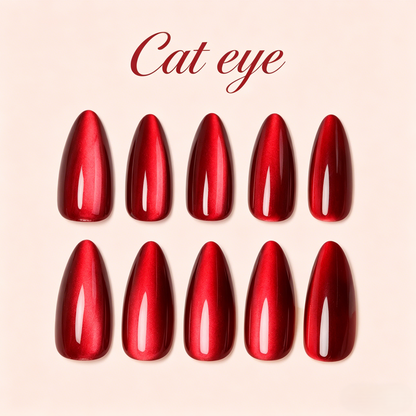 Autumn Mirror Red Press-On Nails – Stiletto, 24pcs