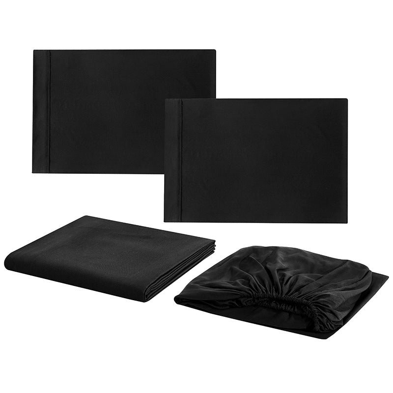 Solid Color Brushed Cotton 4-Piece Set Skin-Friendly  Comfortable  Modern and Minimalist - Calm Cloud Bedding
