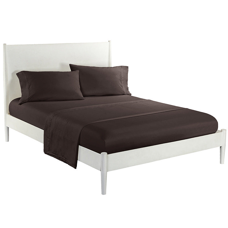 Solid Color Brushed Cotton 4-Piece Set Skin-Friendly  Comfortable  Modern and Minimalist - Calm Cloud Bedding