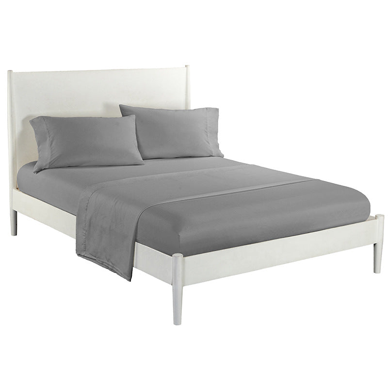 Solid Color Brushed Cotton 4-Piece Set Skin-Friendly  Comfortable  Modern and Minimalist - Calm Cloud Bedding
