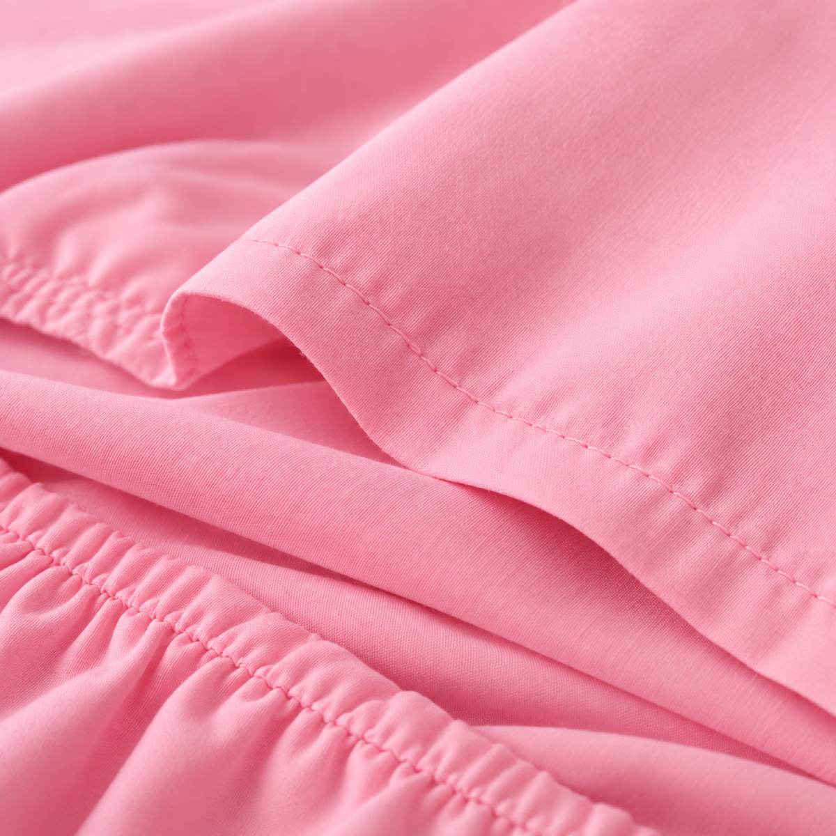 Deep Pocket Microfiber Sheet Set, Pink — detail
