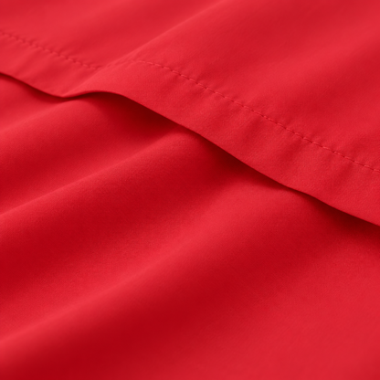 Ultra-Soft Microfiber Flat Sheet, Cherry Red — detail