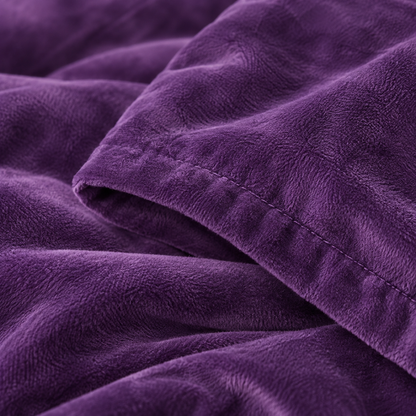 Velvet 3-Piece Duvet Cover Set, Purple — detail