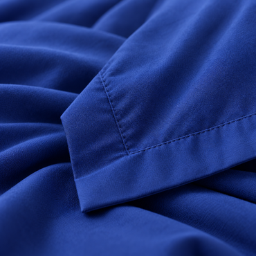 Solid Microfiber Duvet Cover Set, Royal Blue — detail