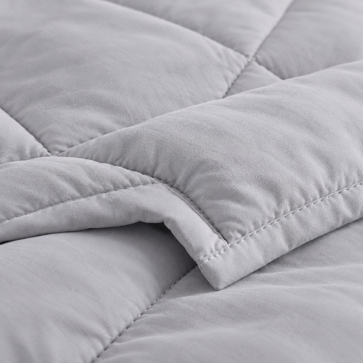 Microfiber Comforter Set with Sheets, Light Grey — detail