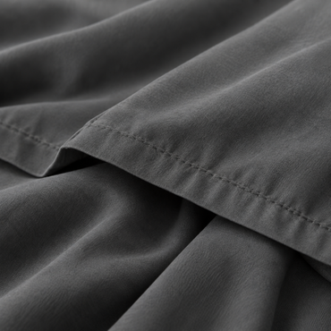 Solid Microfiber Duvet Cover Set, Dark Grey — detail