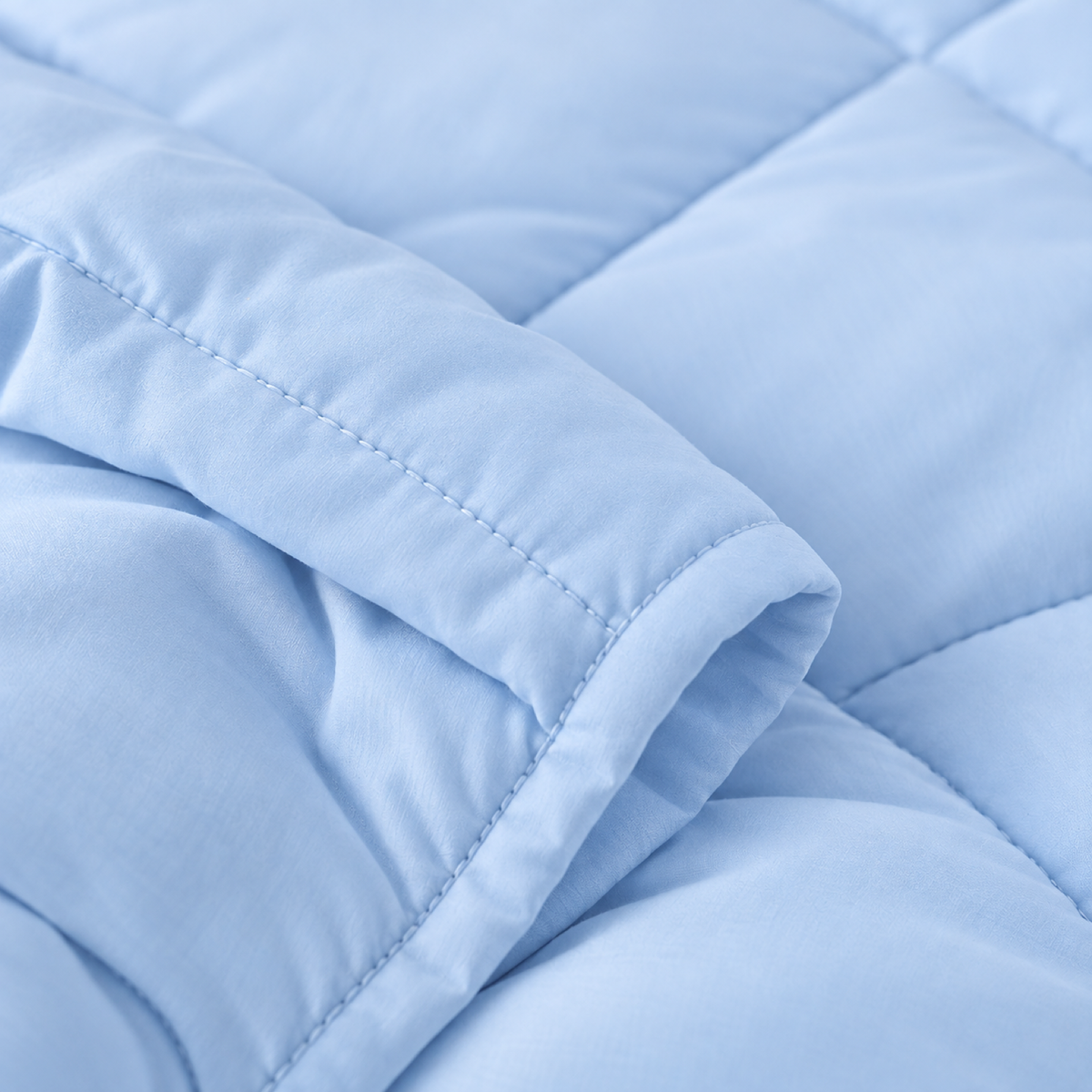 Microfiber Comforter Set with Sheets, Light Blue — detail